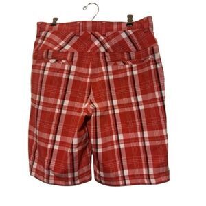 Izod Performx Golf Size 32 Red Plaid Shorts